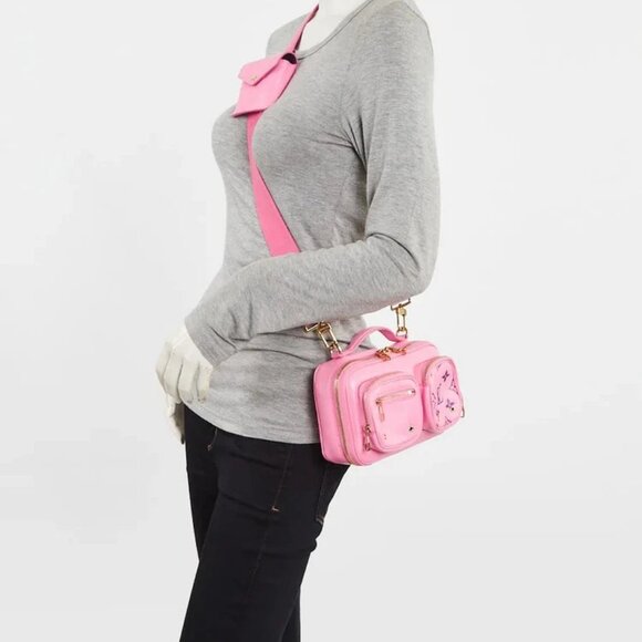 Louis Vuitton Rose/Violet Calfskin Embossed Monogram Vuittamins Utility Bag - Picture 2 of 10